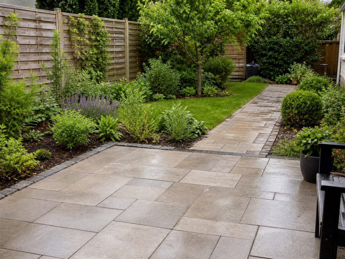 Fertig gereinigte Terrasse